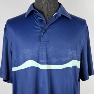 Chase 54 Men's Blue Poly Blend Polo Casual Sport Size L
